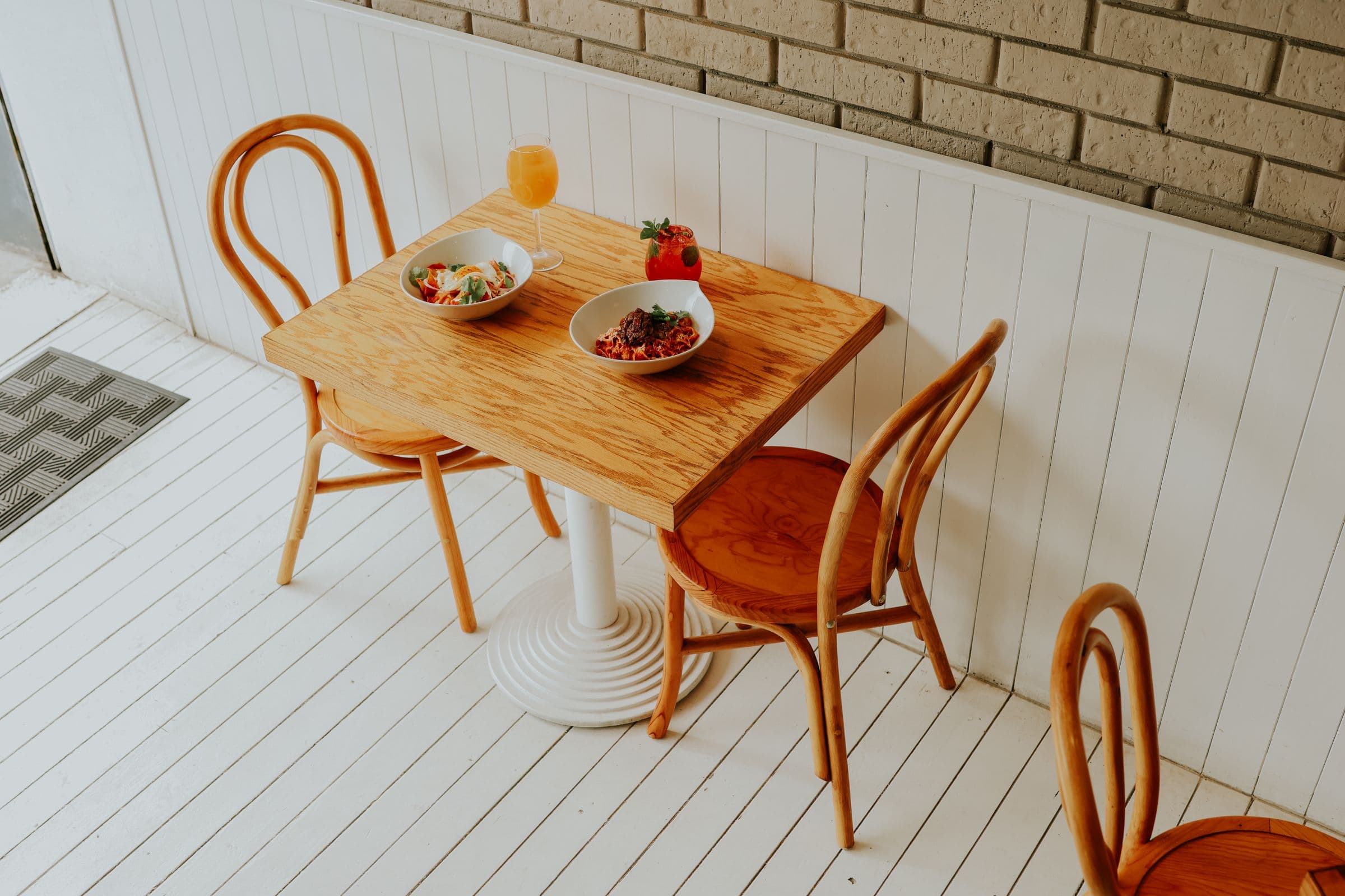 A table laid for lunch at MaMoyo Café